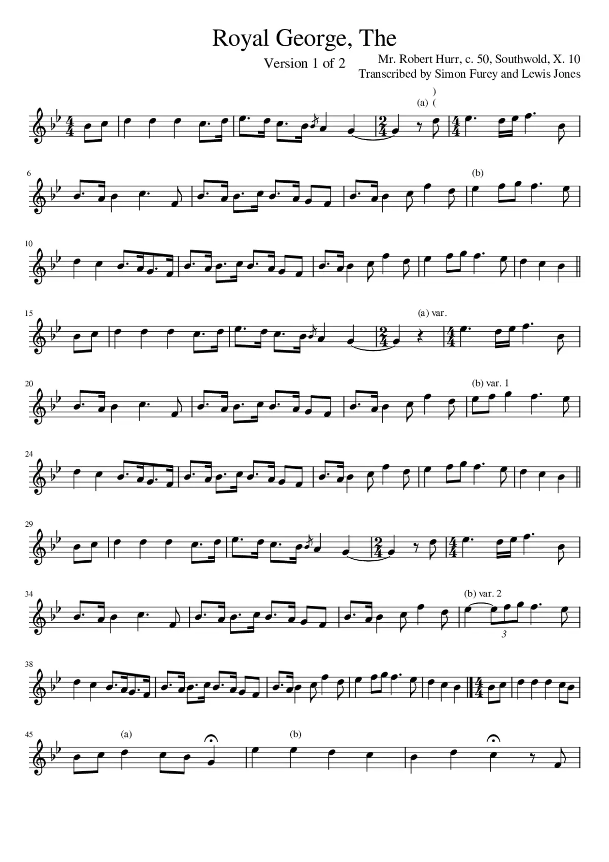 The Royal George - Page 1