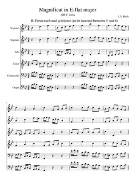 Magnificat in E-flat major BWV 243a