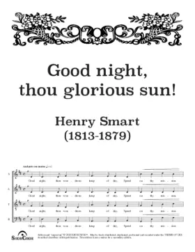 Goodnight, thou glorious sun!