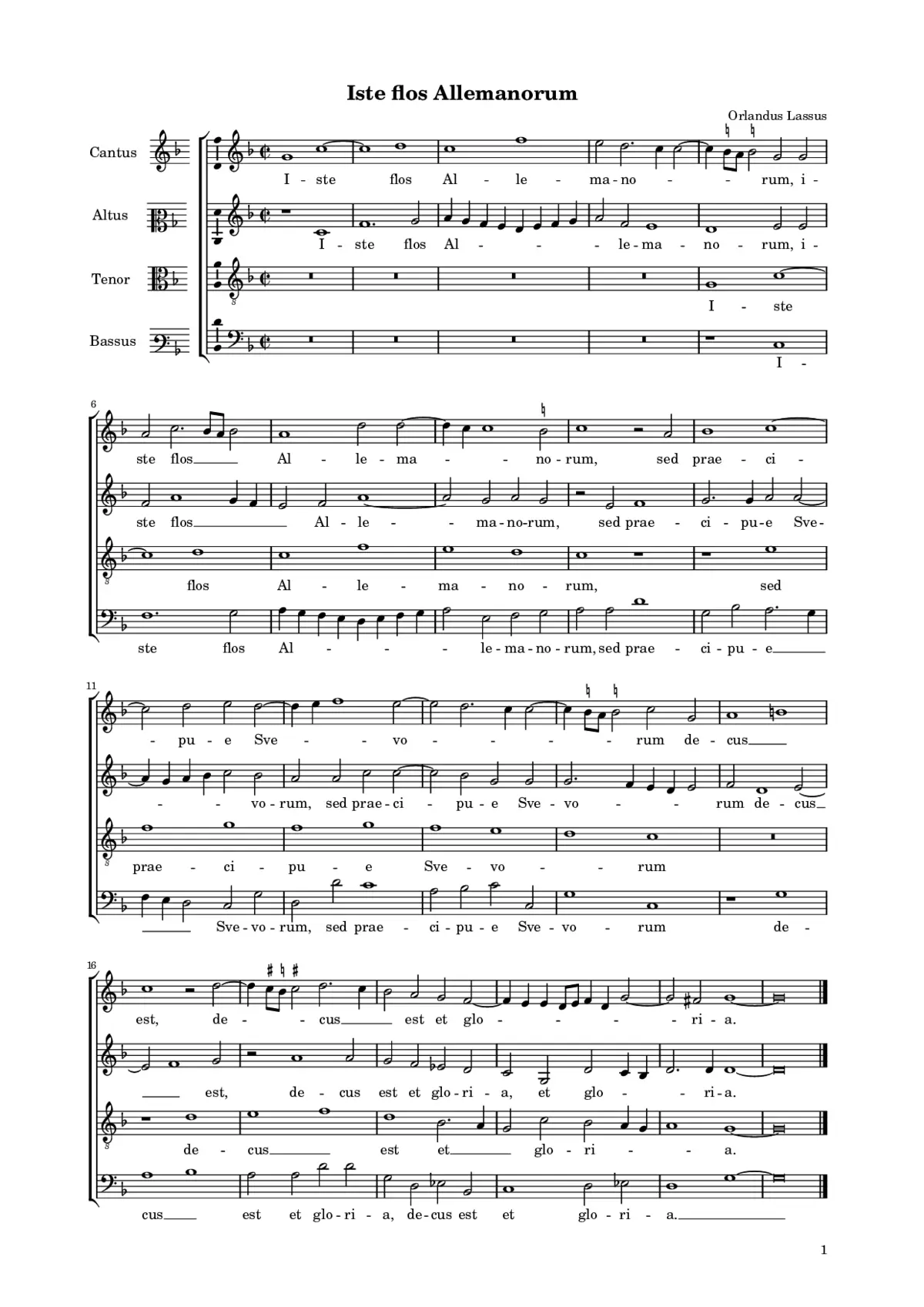 Iste flos Allemanorum - Page 1