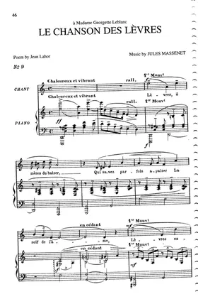 Le chanson des lèvres