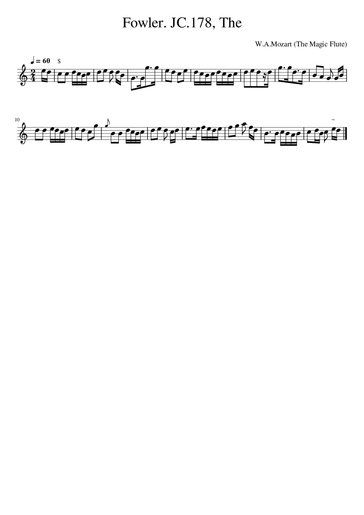 The Fowler. JC.178 - Page 1