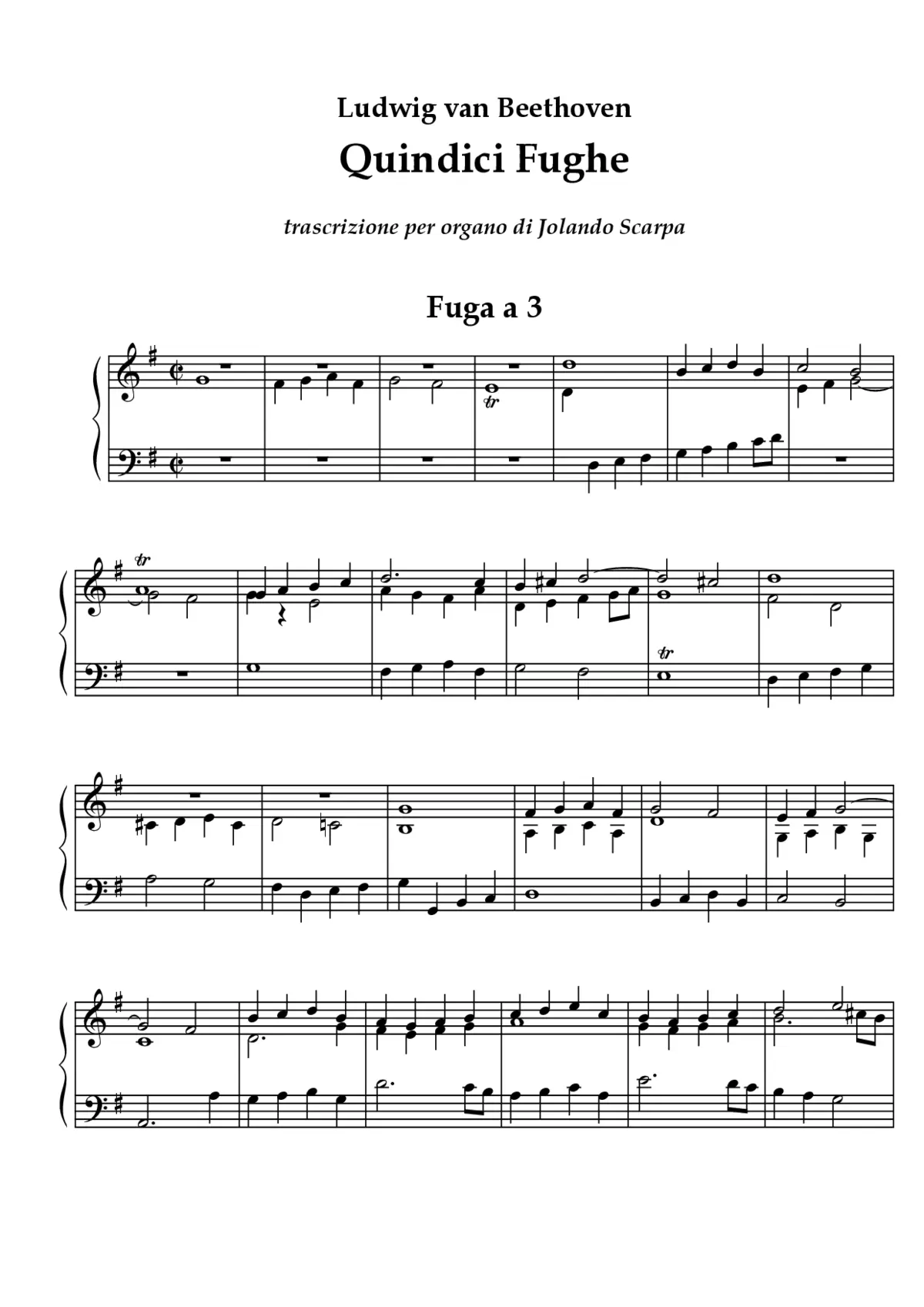 15 Fugues for Organ - Page 1