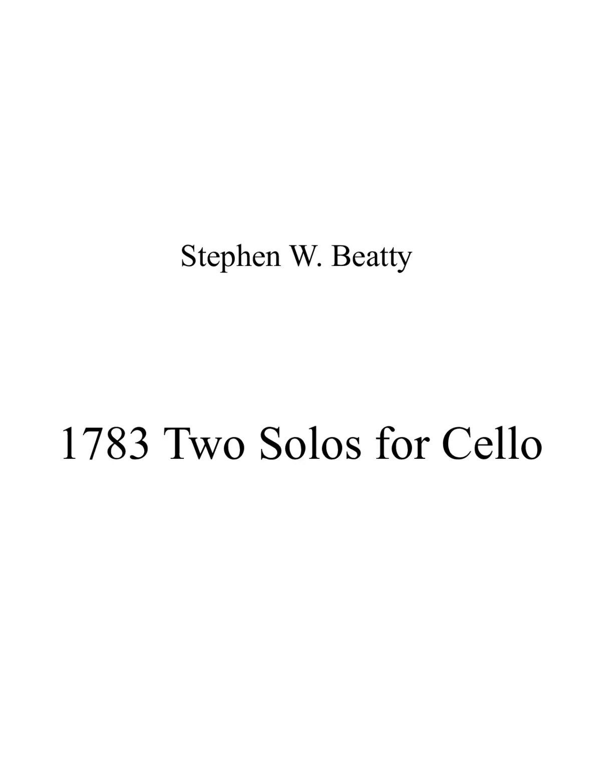 Two Solos for Cello - Page 1