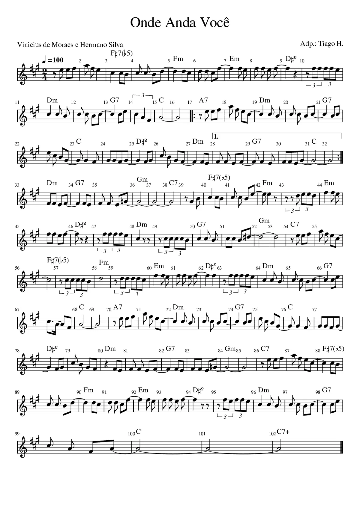 Onde Anda Você - Page 1