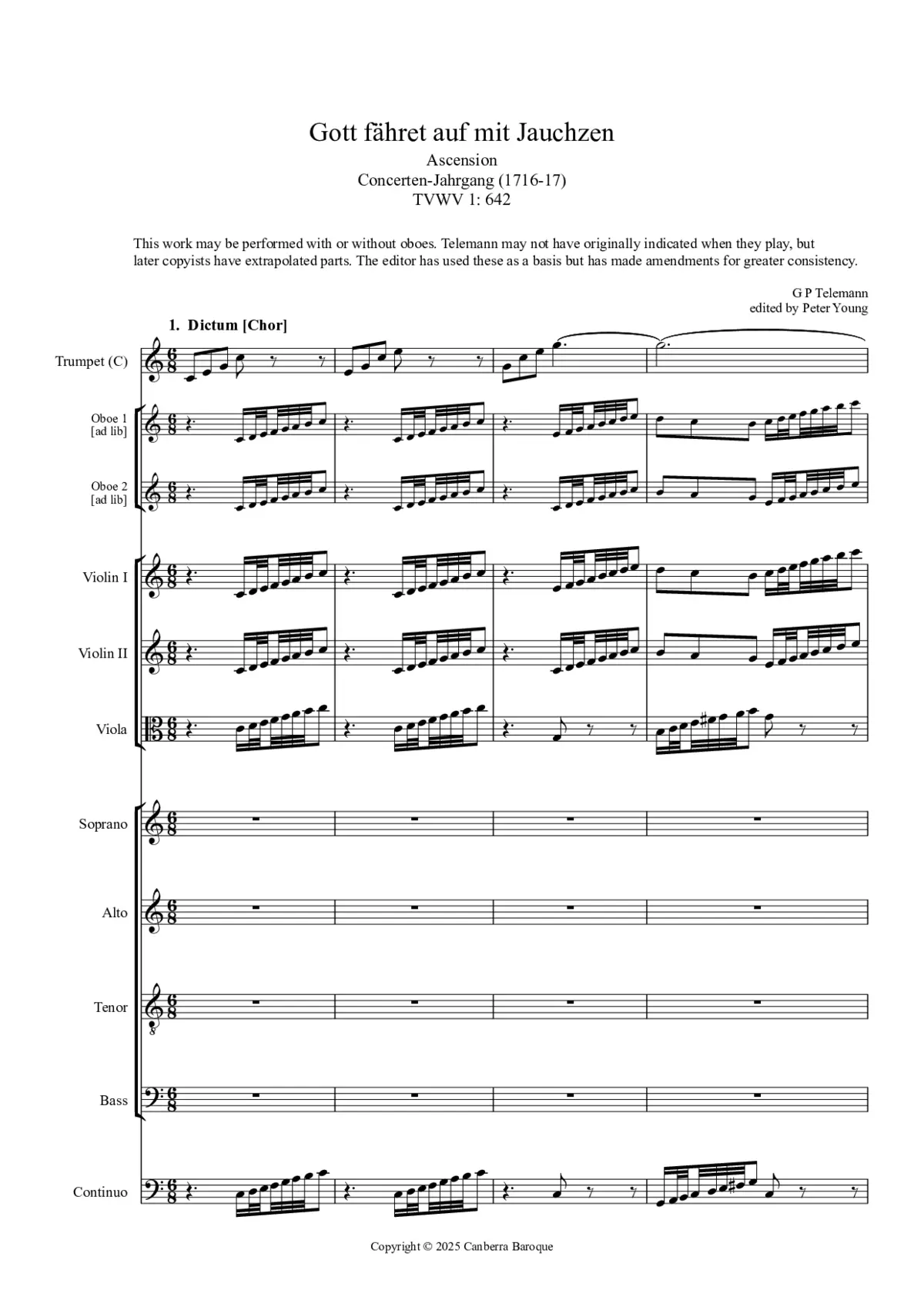 Gott fähret auf mit Jauchzen - Page 1