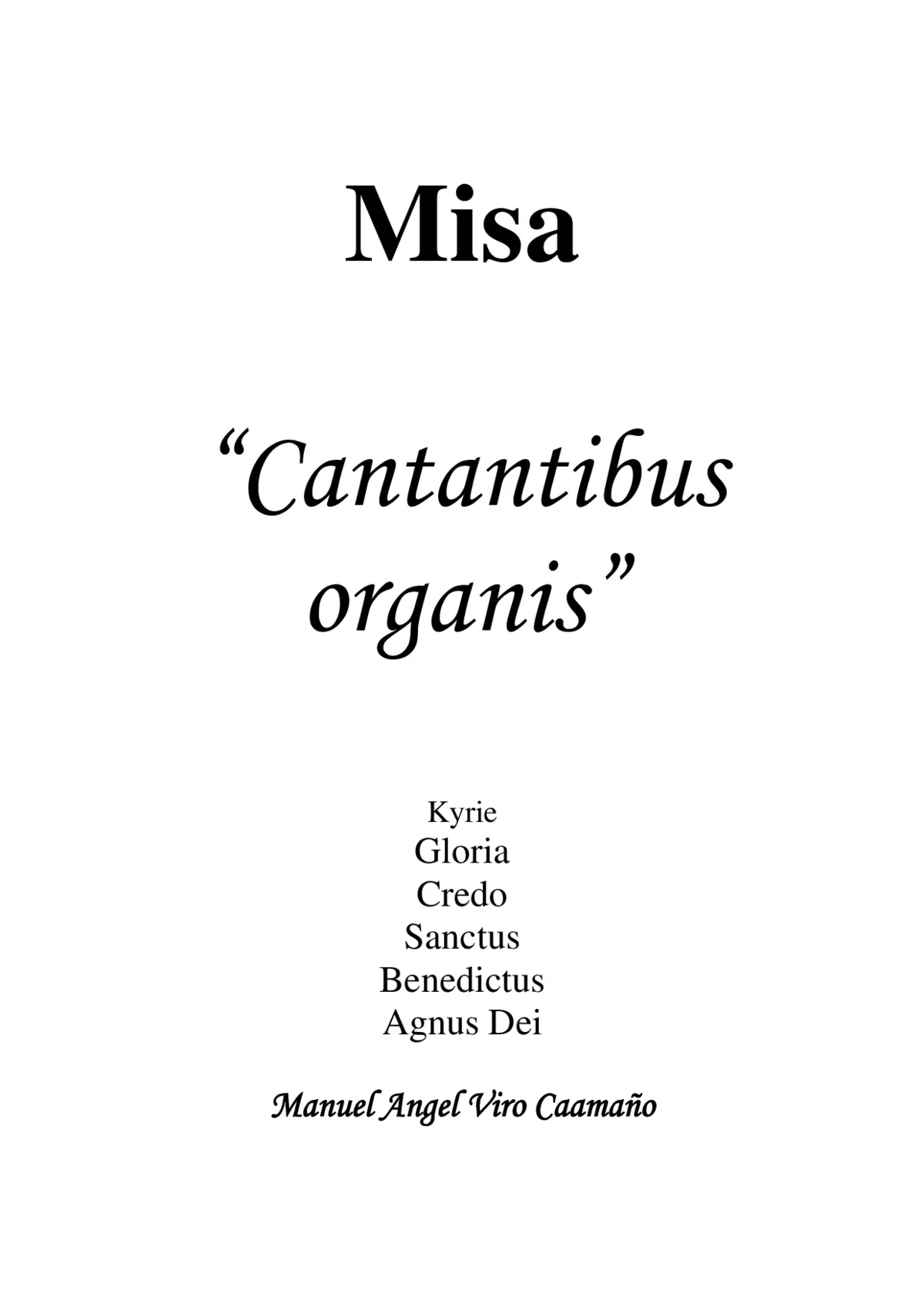Misa Cantantibus Organis - Page 1