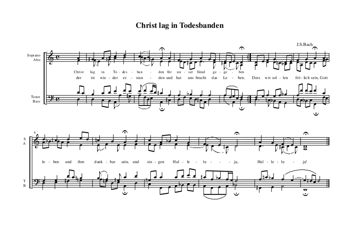Christ lag in Todesbanden, BWV 277-278 - Page 1