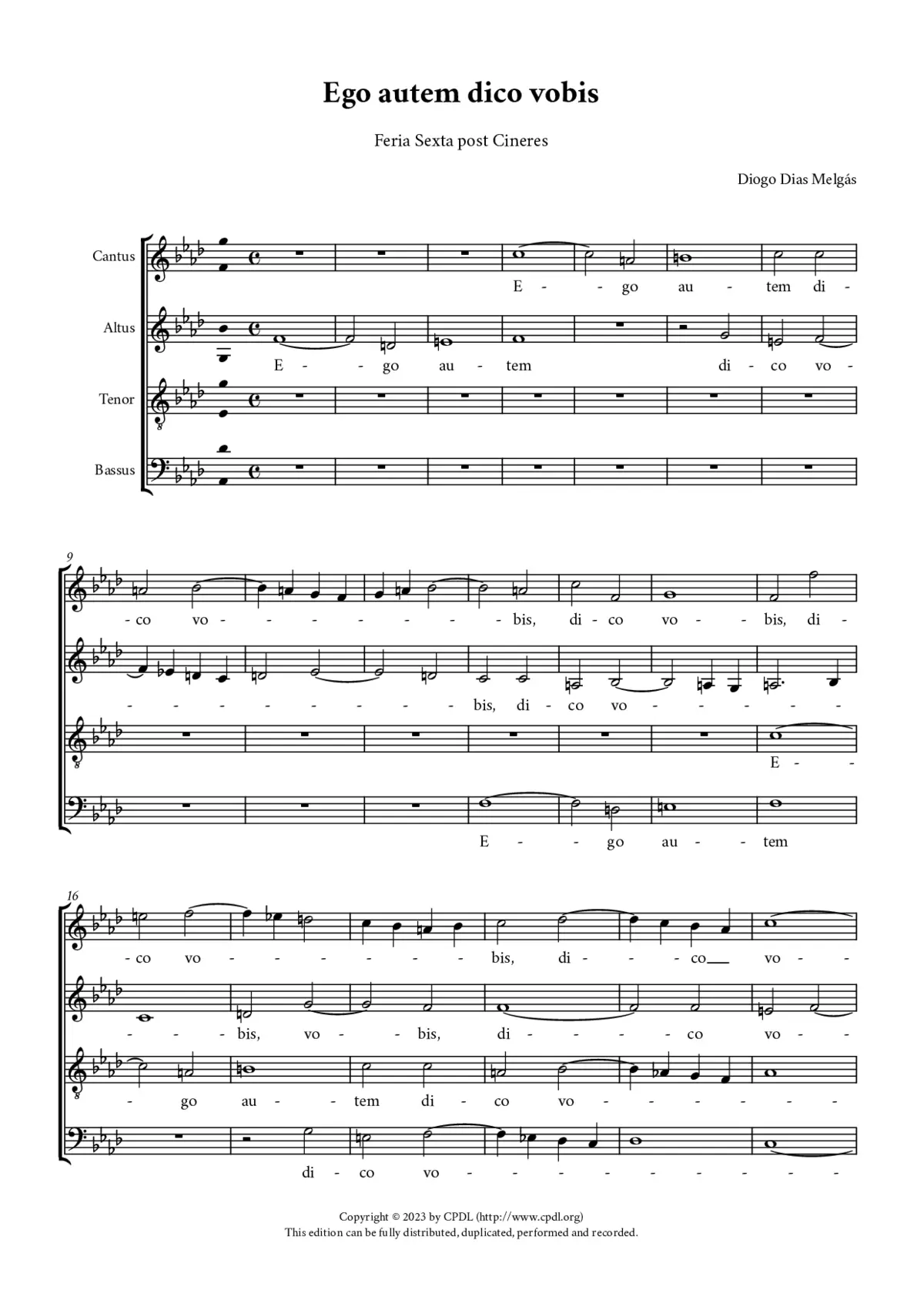 Ego autem dico vobis - Page 1