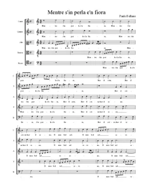 Mentre s'in perla e'n fiora