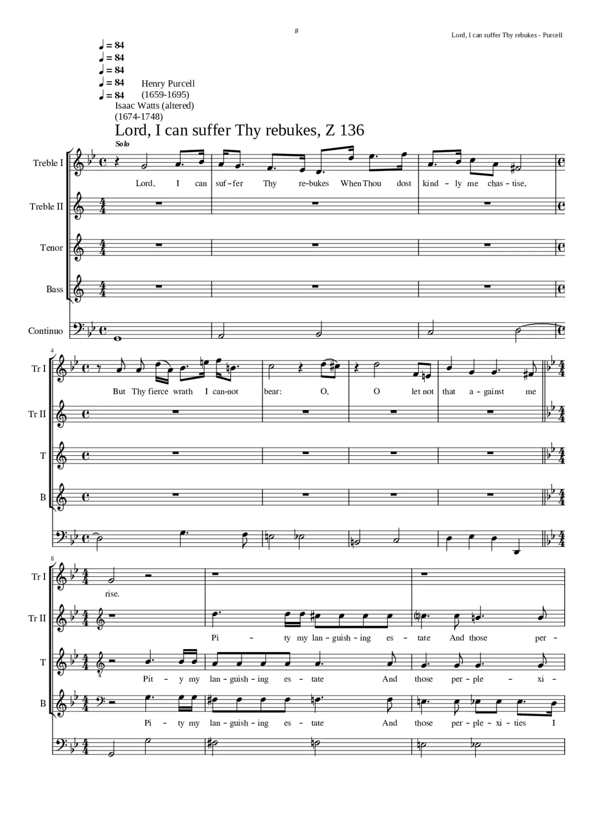 Lord I can suffer thy rebukes Z 105 - Page 1