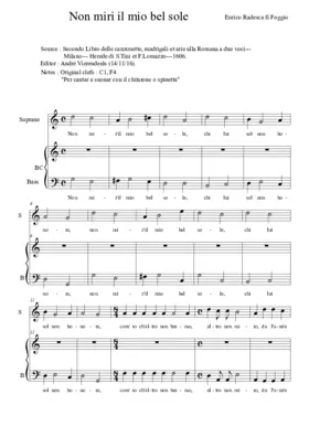 Non miri il mio bel sole