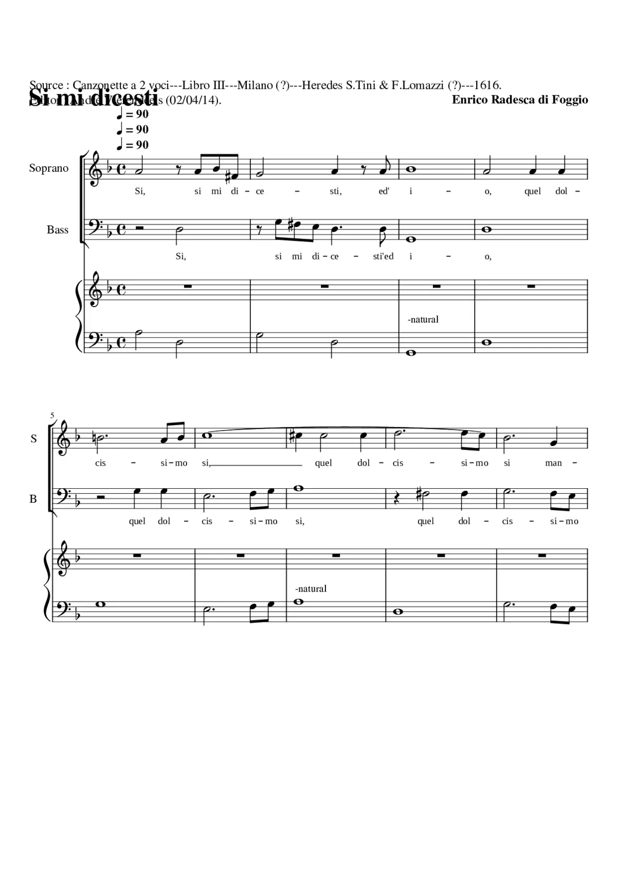 Si mi dicesti - Page 1