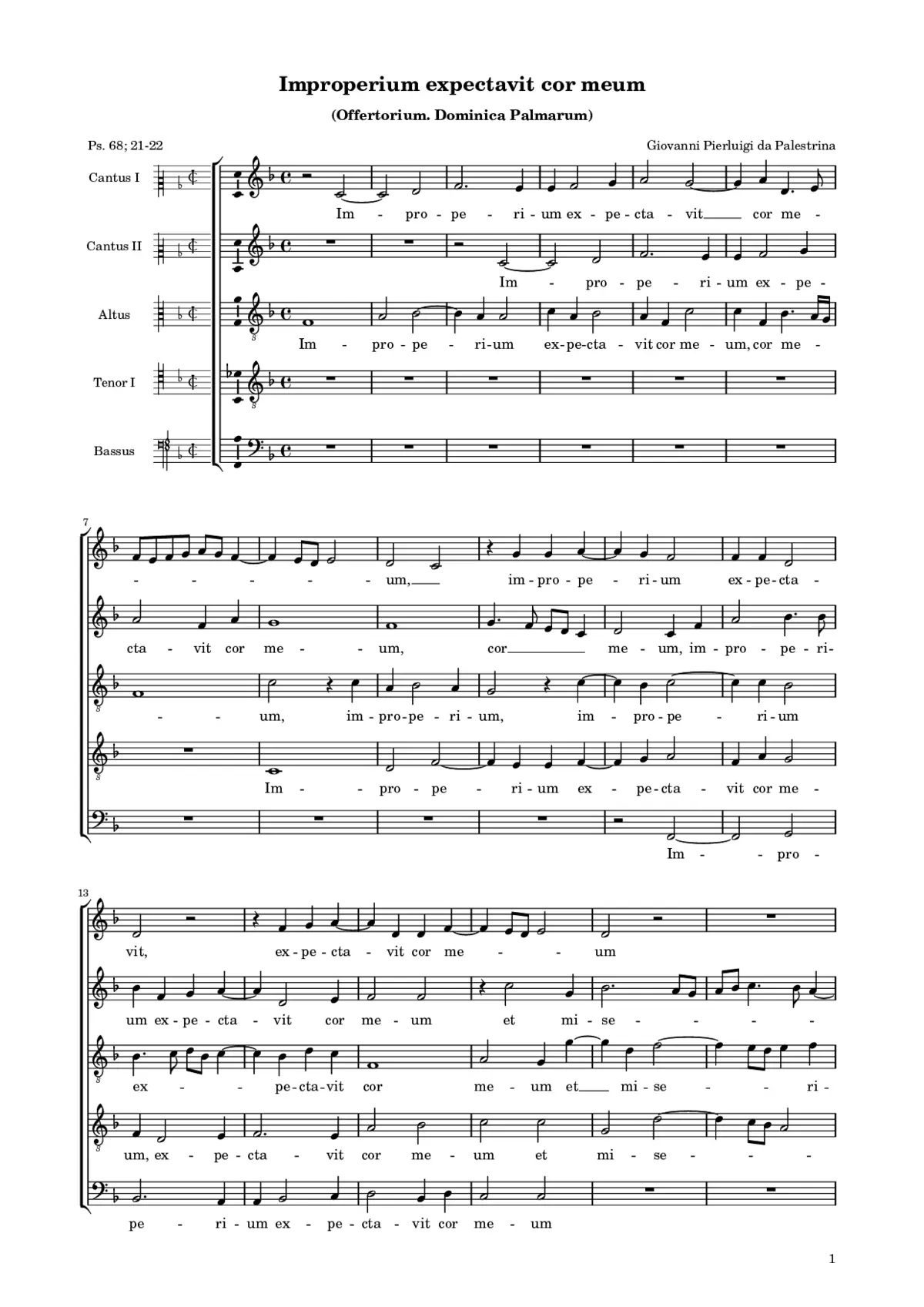 Improperium expectavit cor meum - Page 1