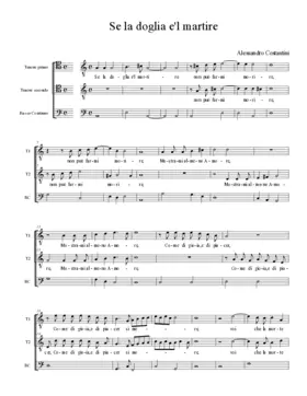 Se la doglia e'l martire