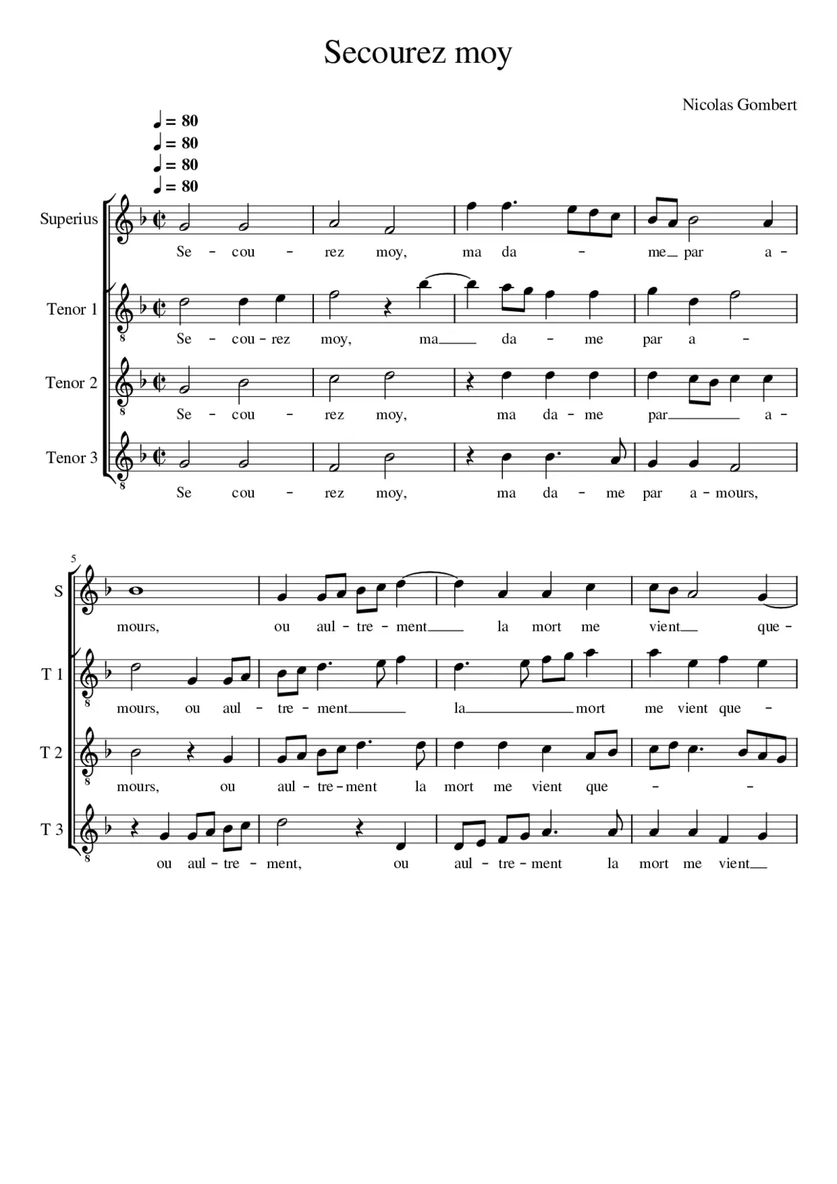 Secourez moy - Page 1