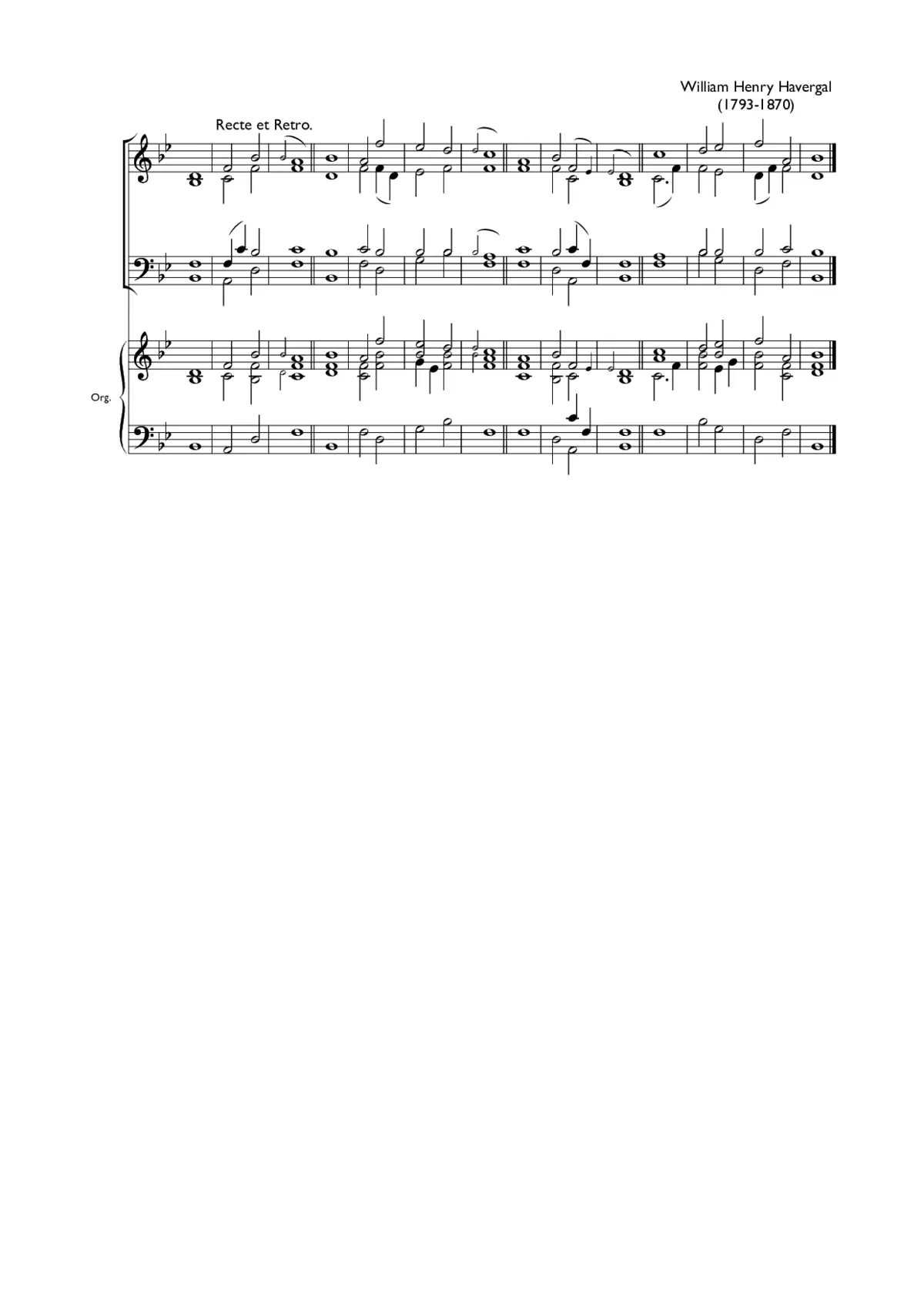 Double chant in B flat major VI - Page 1