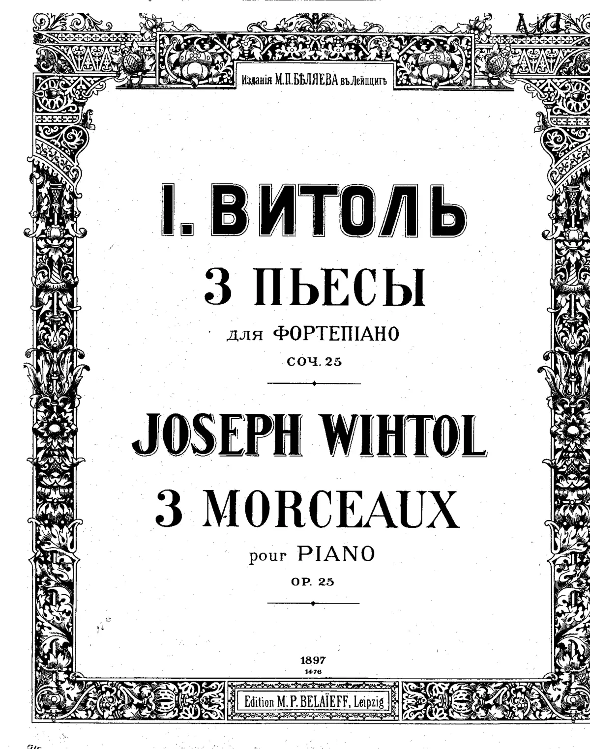 3 Pieces, Op.25 - Page 1