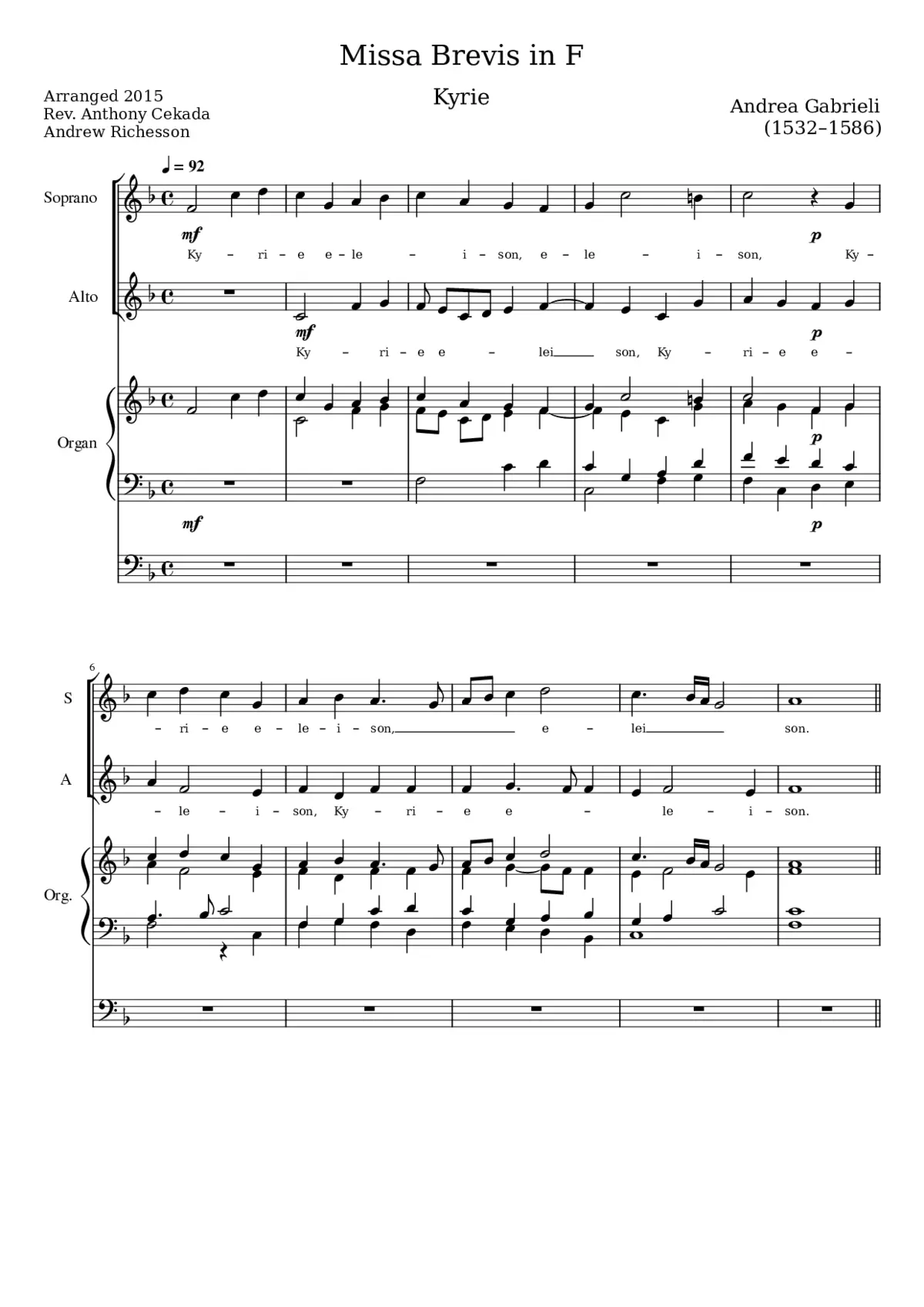 Missa brevis in F - Page 1