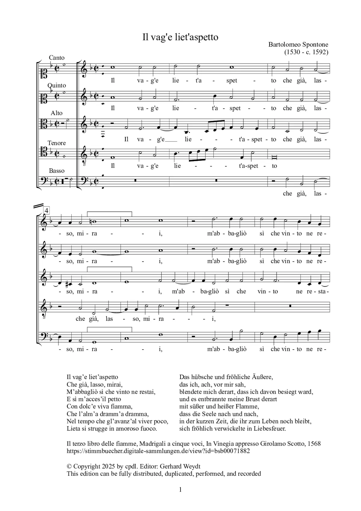 Il vag'e liet'aspetto - Page 1