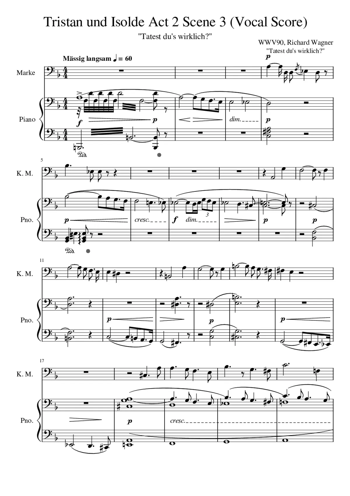 Tristan und Isolde WWV 90 - Page 1