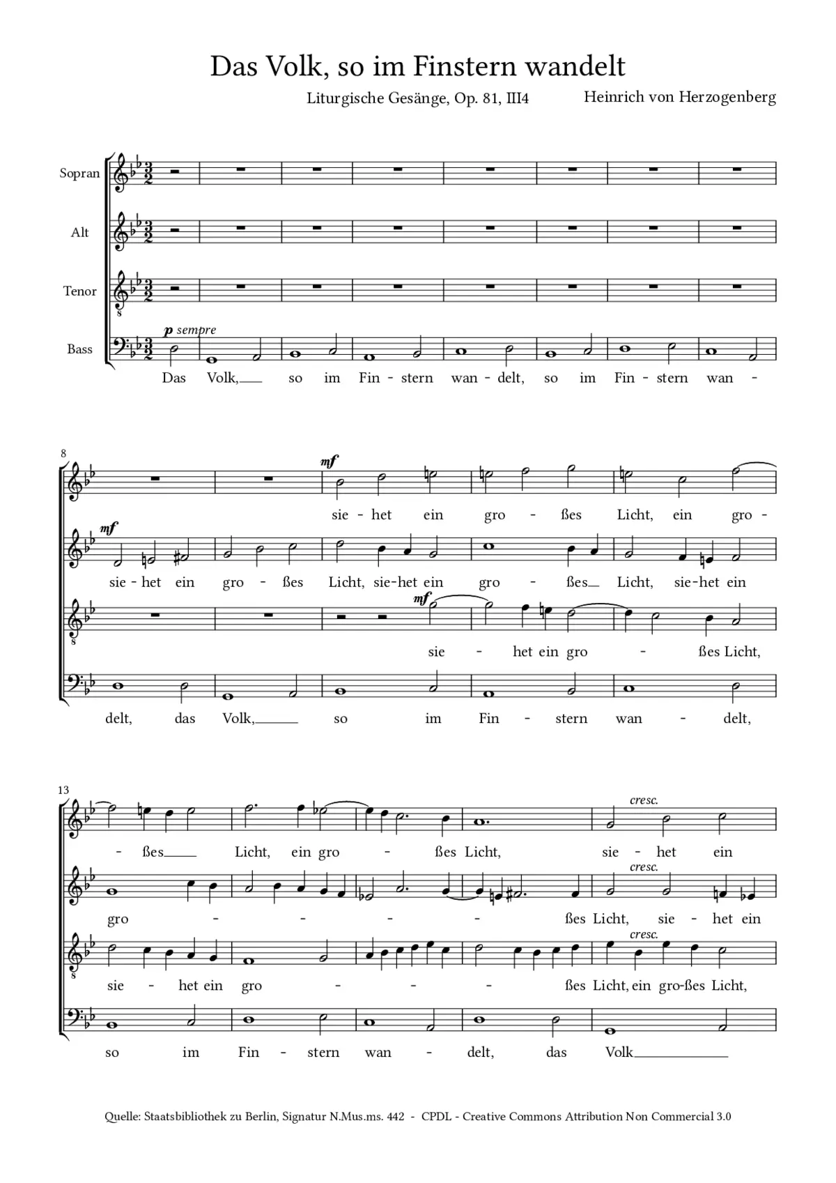Das Volk, so im Finstern wandelt - Page 1