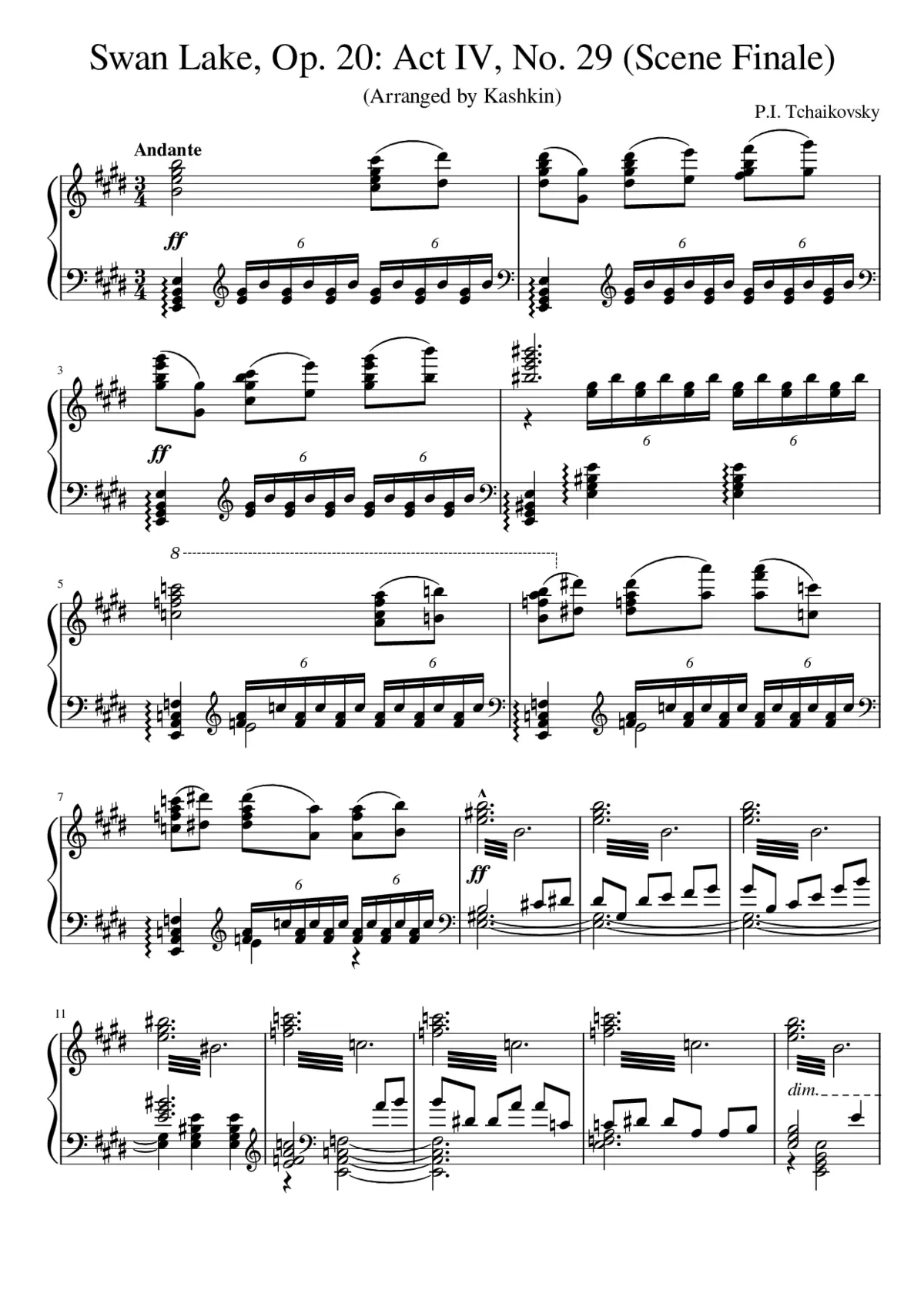 Swan Lake (ballet) Op.20 - Page 1