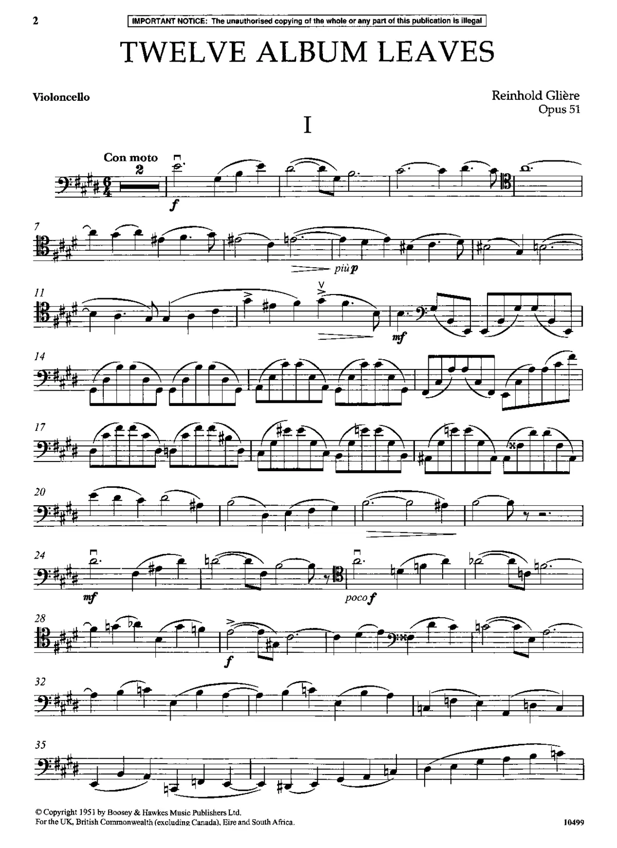 12 Albumleaves for Cello and Piano - Page 1