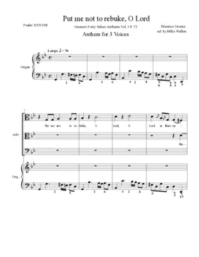 Put me not to rebuke, O Lord