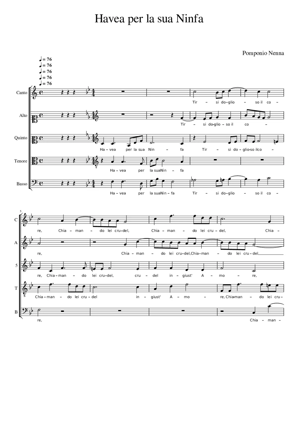Havea per la sua Ninfa - Page 1