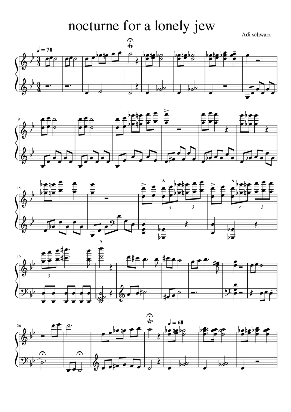 Nocturne for a lonely jew - Adi schwarz - Page 1