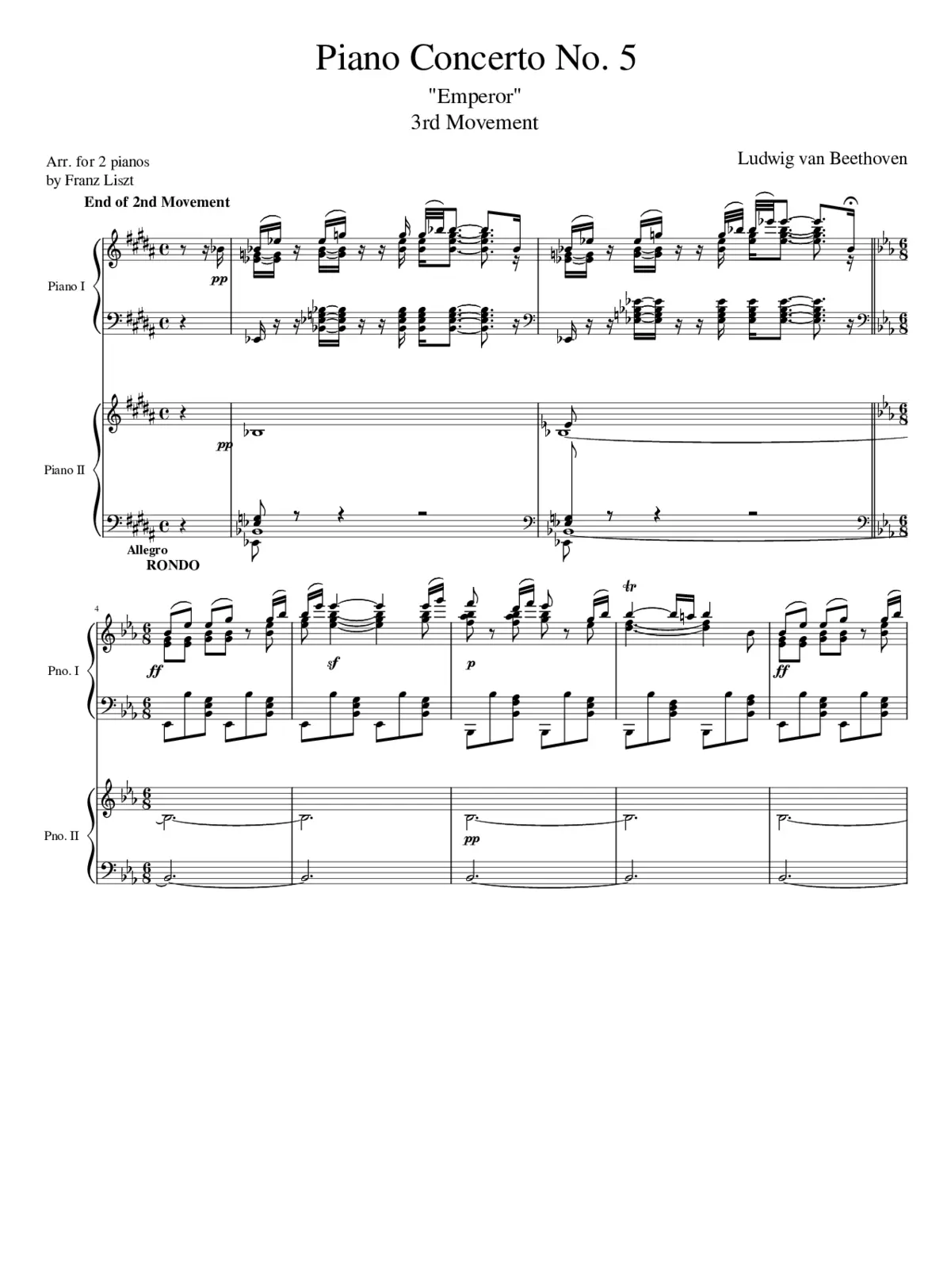 Piano Concerto No.5 Op.73 - Page 1