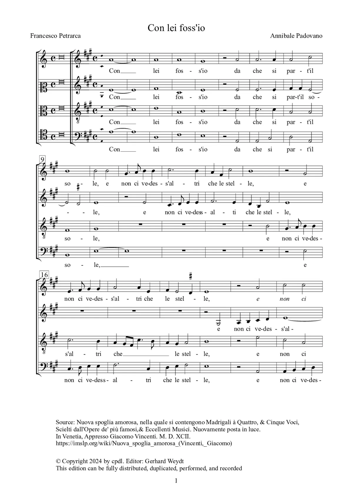 Con lei foss'io - Page 1