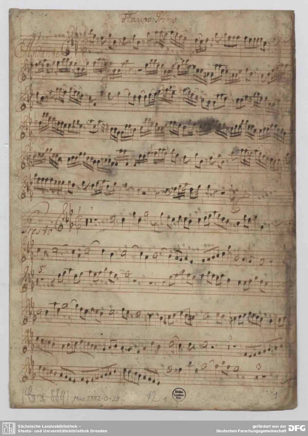 Concerto for 2 Recorders and 2 Oboes - Page 1