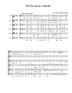 Nel fin tuoni e sfavilli