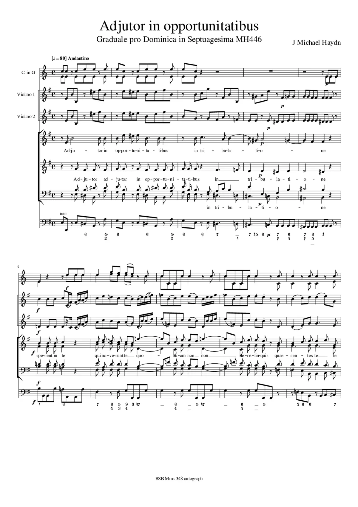 Adjutor in opportunitatibus, MH 446 - Page 1