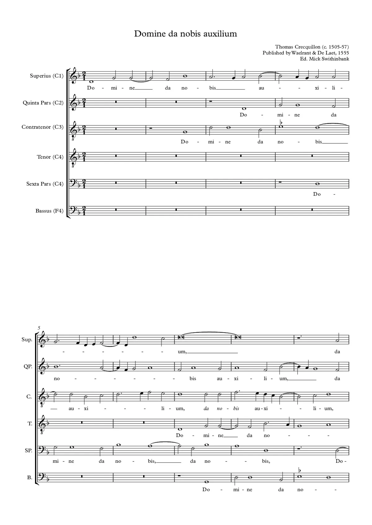 Domine da nobis auxilium - Page 1