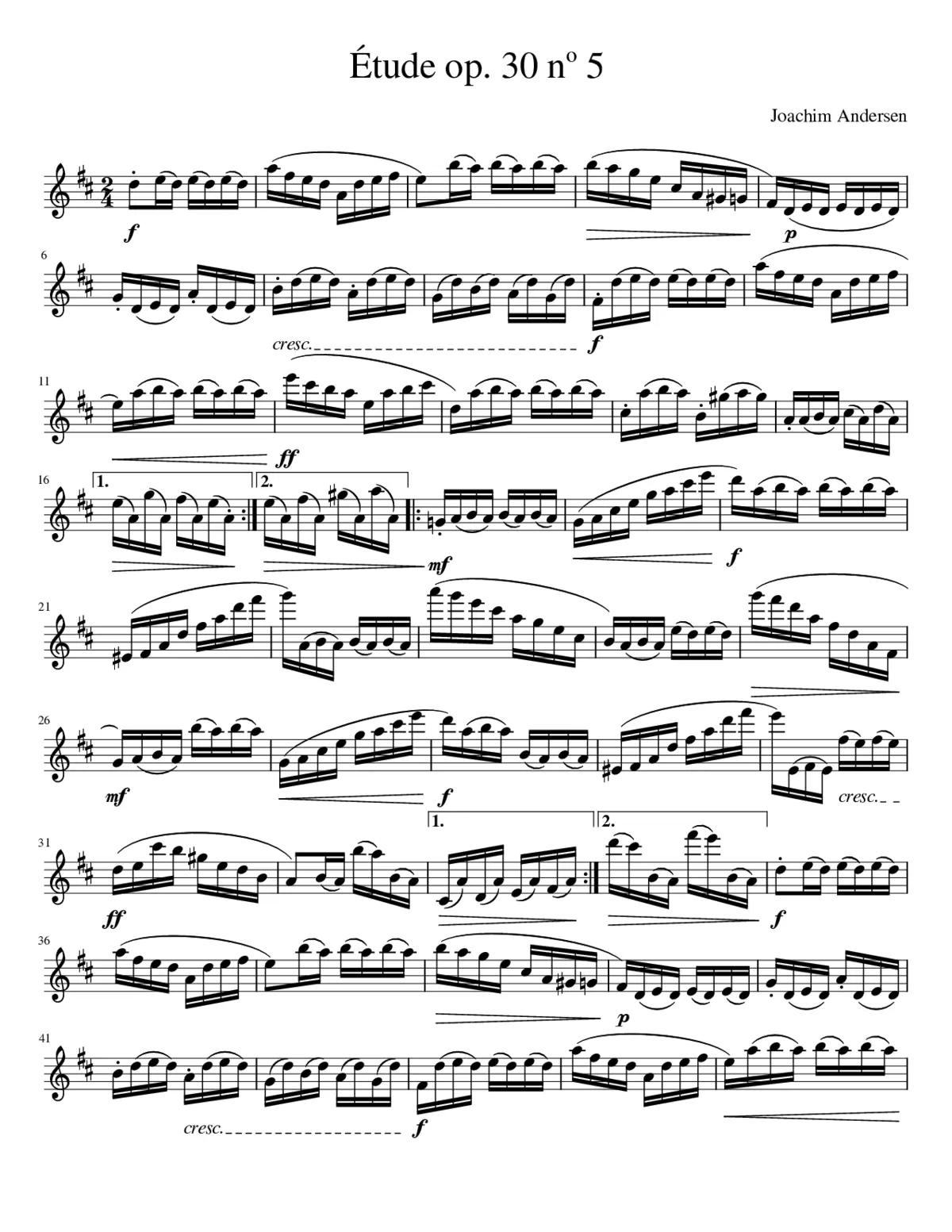 24 Etudes for Flute Op.30 - Page 1
