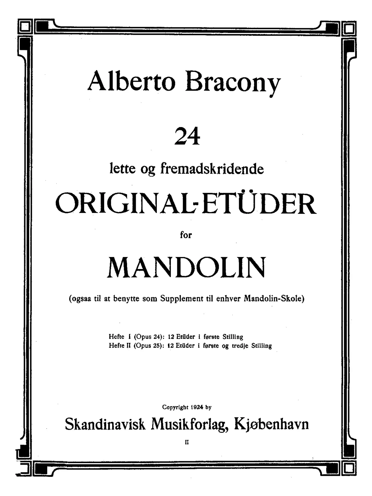 24 Original-Etüder for Mandolin Hefte II - Page 1