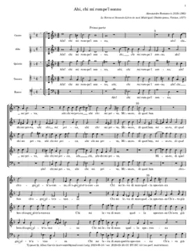 Ahi, chi mi rompe'l sonno