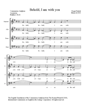 Behold, I am with you