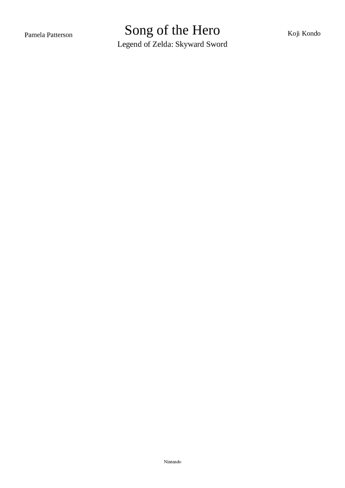 Song Of The Hero - Page 1