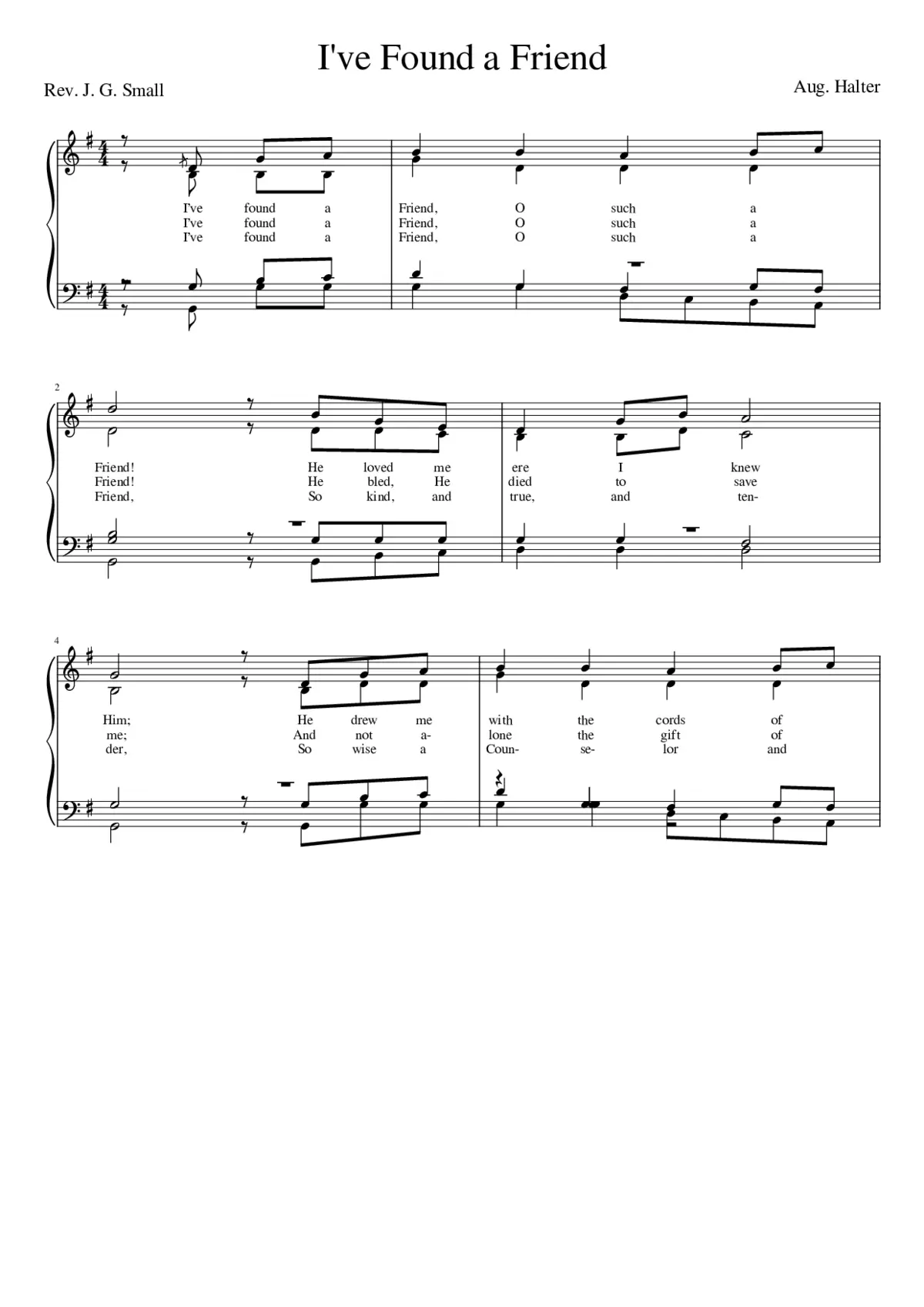 I've found a Friend O such a Friend (Halter) - Page 1