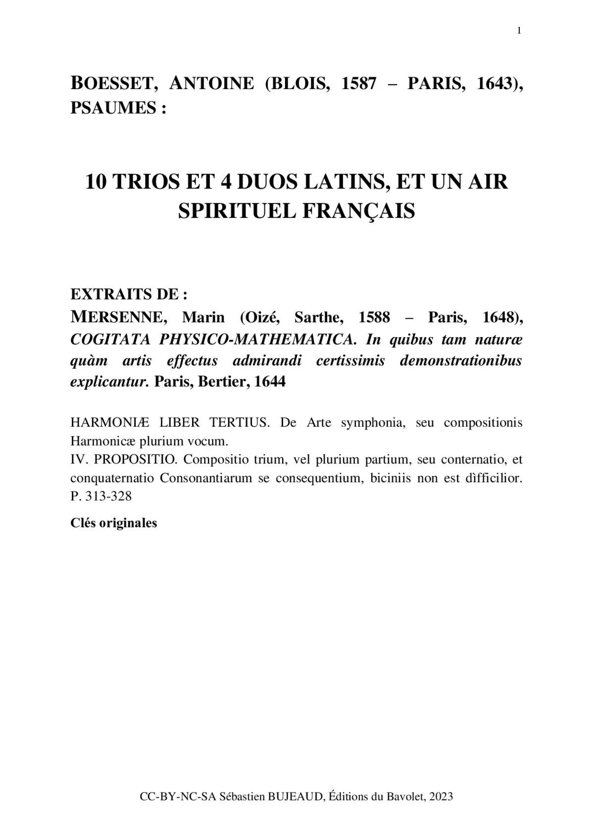 10 Trios, 4 Duos and 1 Spiritual Song, on the 12 Modes - Page 1