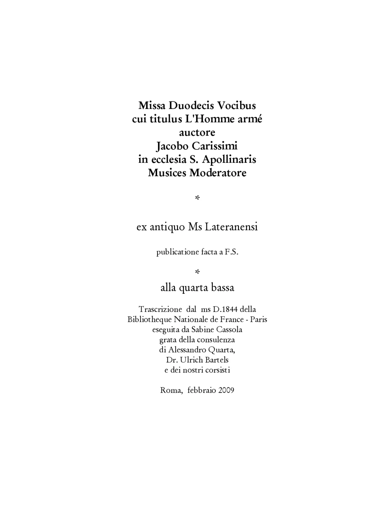 Missa L'homme armé a 12 - Page 1