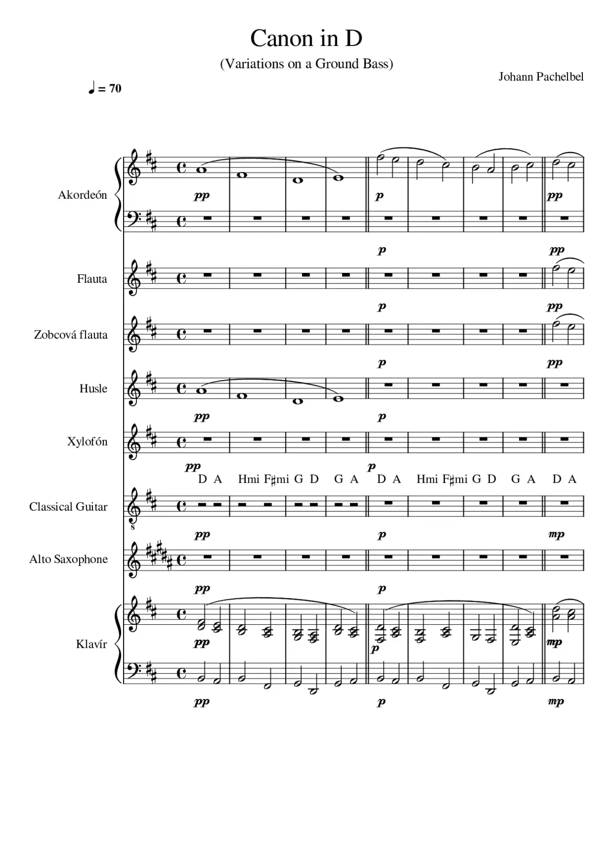 Canon and Gigue in D major P.37 - Page 1