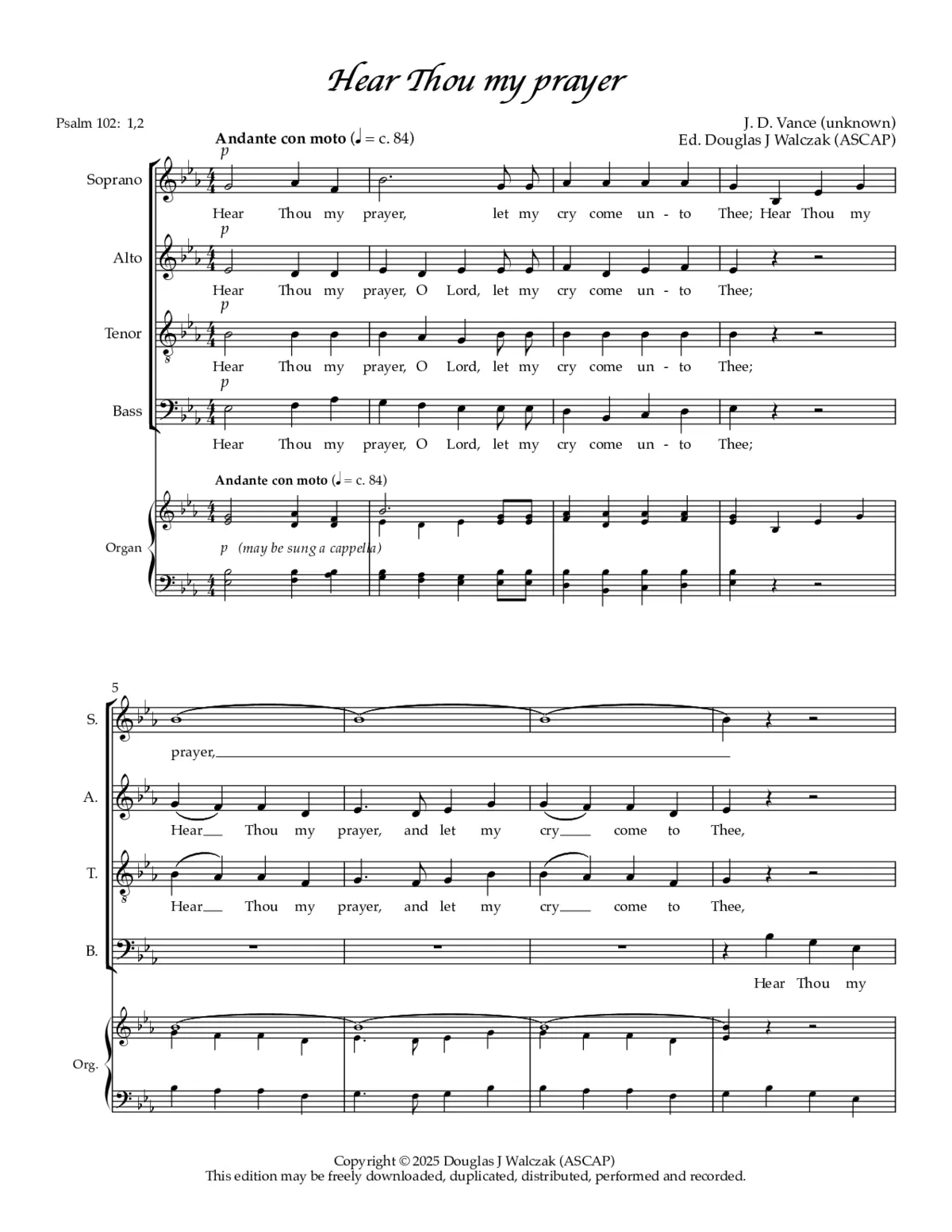 Hear Thou my prayer - Page 1