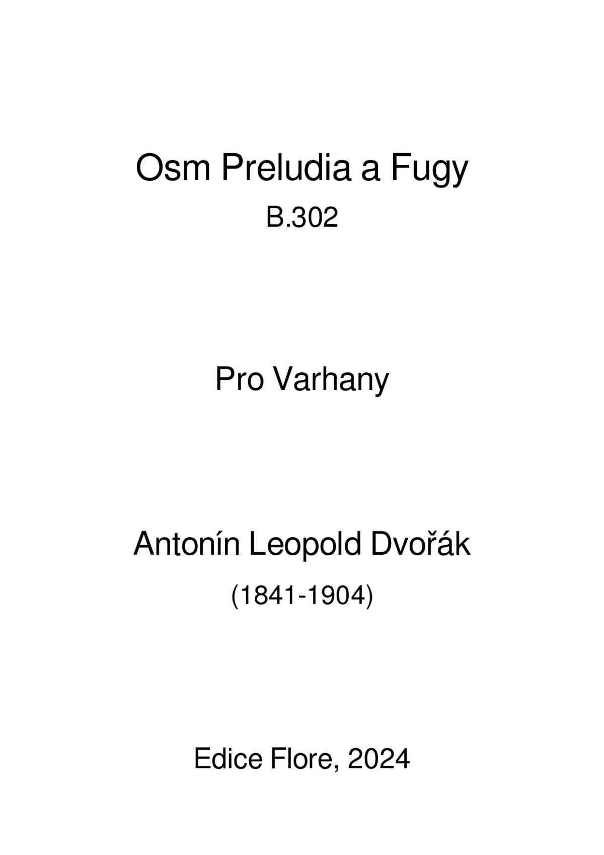 8 Preludes and Fugues - Page 1