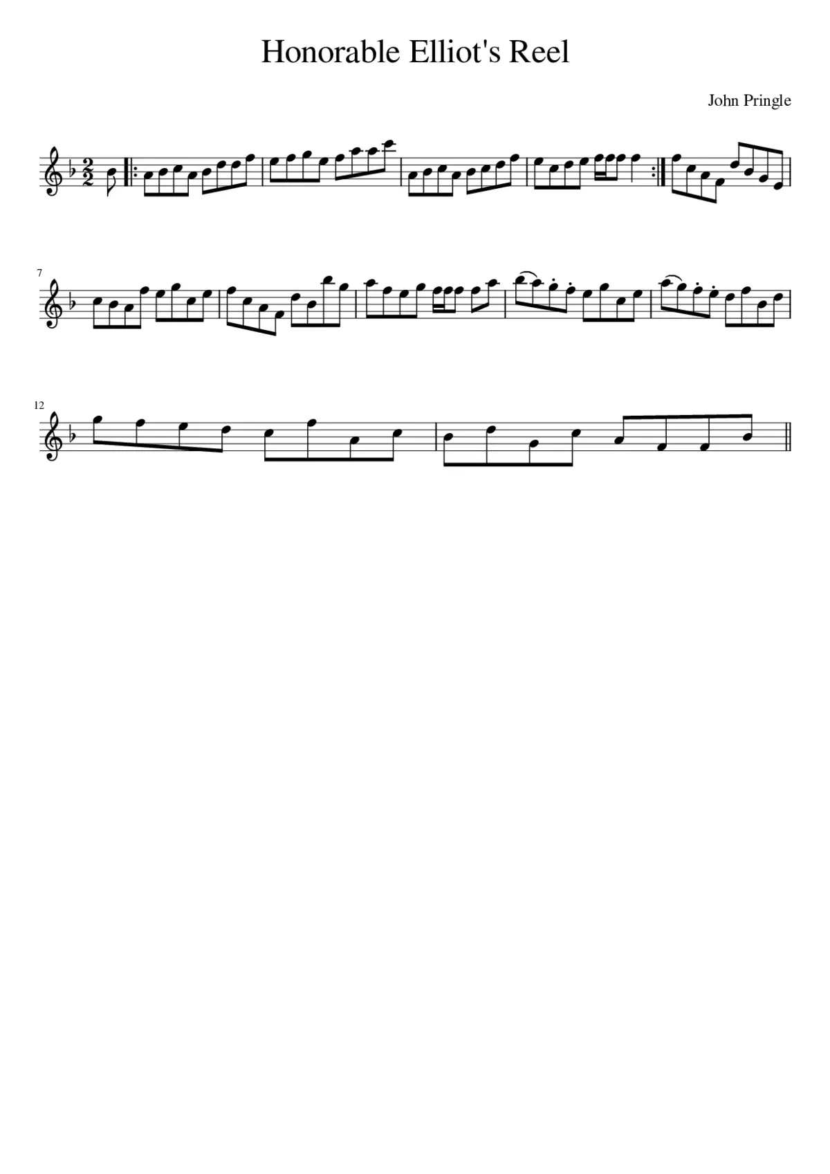 Honorable Elliot's Reel - Page 1