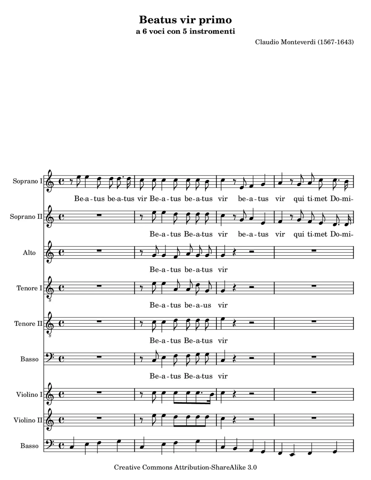 Beatus vir, qui timet Dominum - Page 1